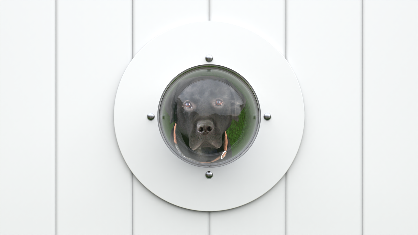 Vinyl and Wood Fence Acrylic Dog Window bracket kit