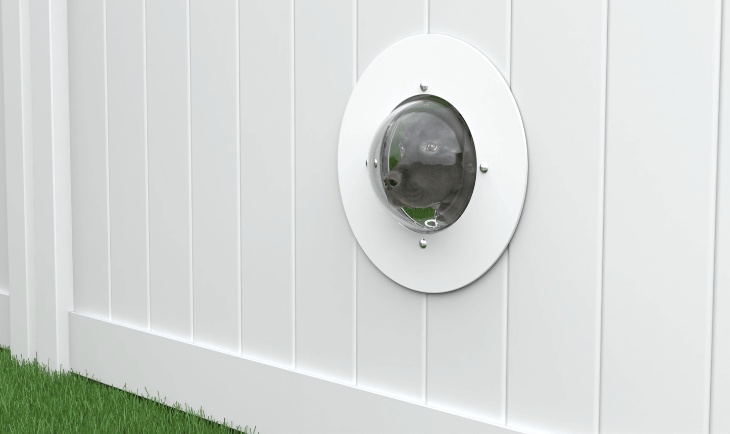 Vinyl and Wood Fence Acrylic Dog Window bracket kit