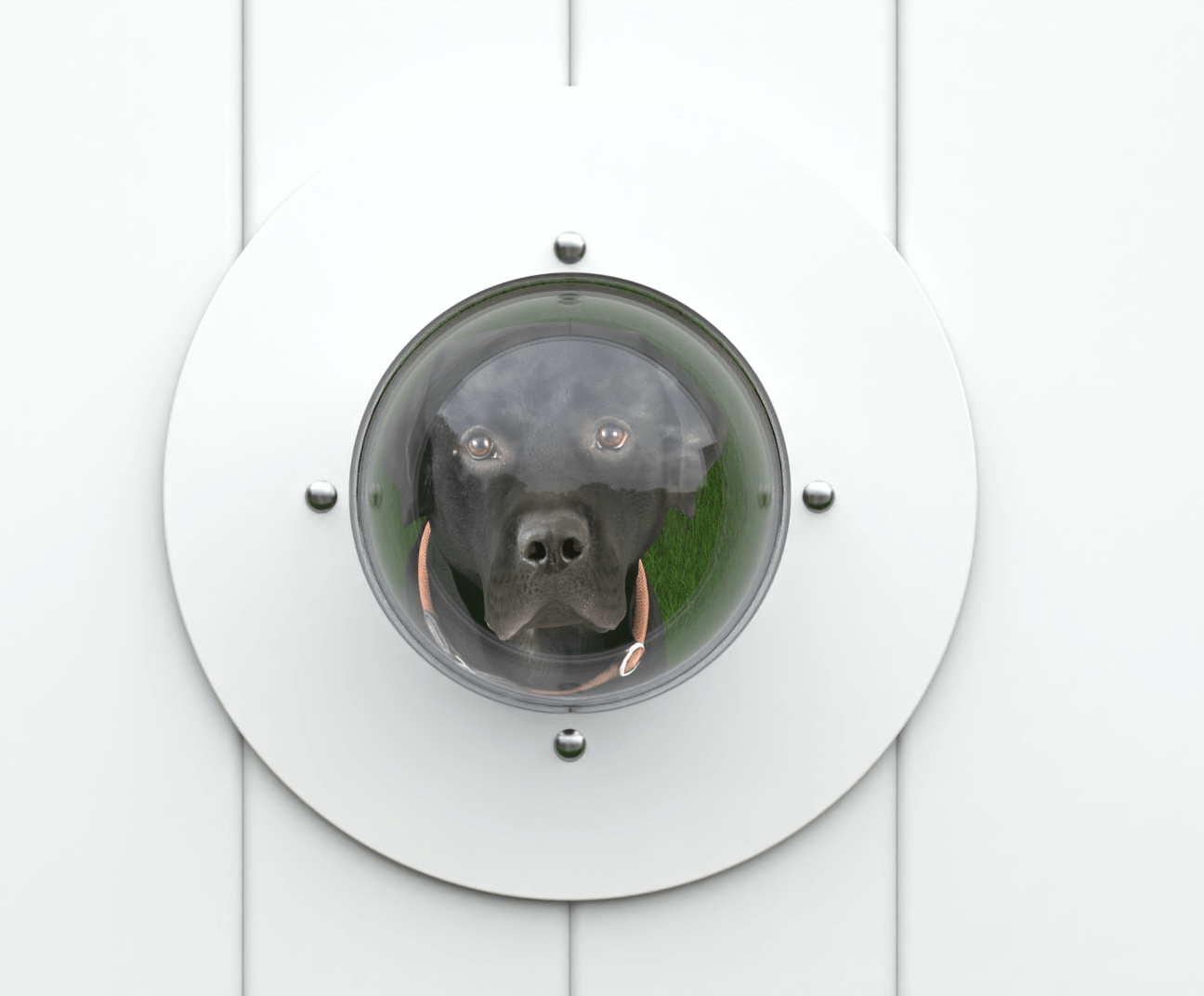 Vinyl and Wood Fence Acrylic Dog Window bracket kit