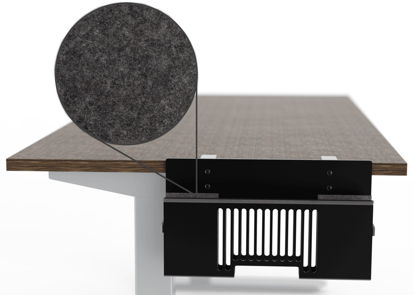 Side-Mount Perforated Steel Laptop Desk Stand holder - Fits Dell/Acer/ASUS/XPS/MacBook/Surface/Lenovo/HP/Gaming Laptops
